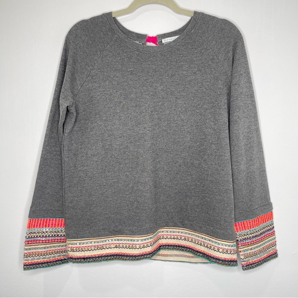 Embroidered/Sequined detail long sleeved top